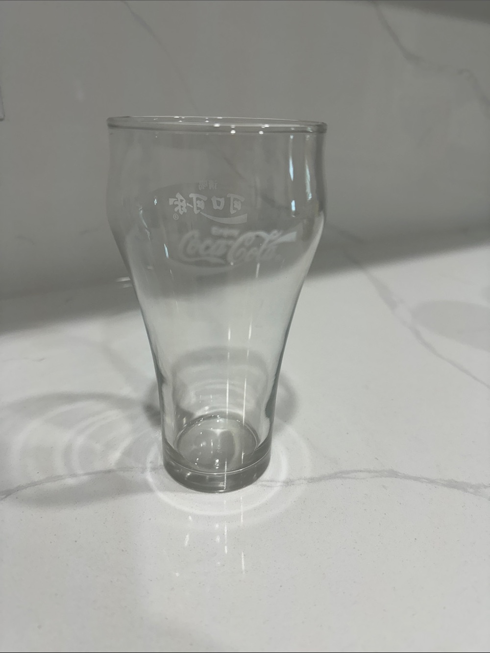 Coca Cola Clear Branded Pint Glass - Chinese "Delicious" on other side